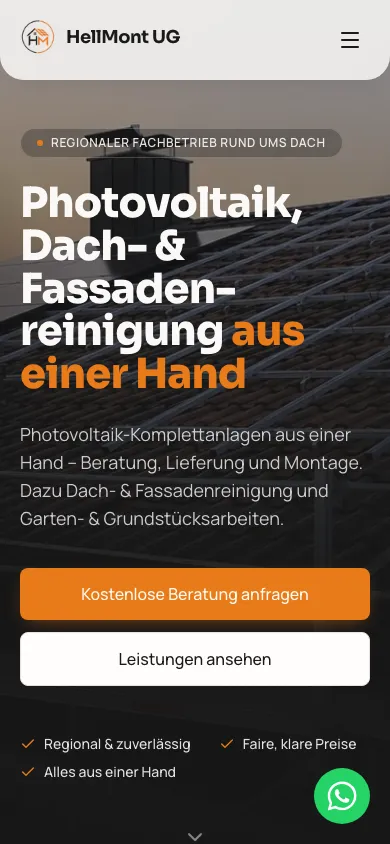 Dieselbe Startseite auf dem Handy