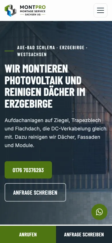 Dieselbe Website auf dem Handy